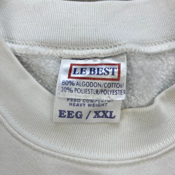 Vintage Golf Sweatshirt Adult XL White Playa Del Carmen Course Links Tee PGA 90s - Picture 4 of 12